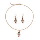 Fashion Simple Oil Dripping Christmas Tree Earrings Necklace Set Women