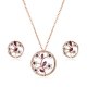 Two-piece Vintage Branch Pendant Necklace Earrings