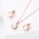 Creative Two-piece Alloy Pearl Jewelry Set Simple And