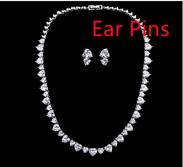 Headwear Set Two-Piece Accessories Necklace Earrings Zircon Jewelry