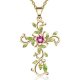 Fashion Alloy Cross Earrings Necklace Pendant Set