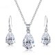 Direct Selling Zircon Earrings Necklace Set Drop Earrings Ear Hook Ear Jewelry  Gifts